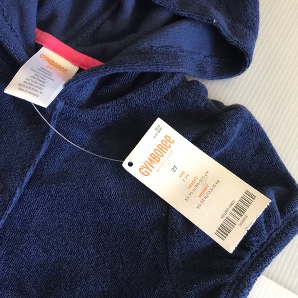 NWT GYMBOREE Hooded Beach Swim Cover Up Terry - Picture 2 of 6